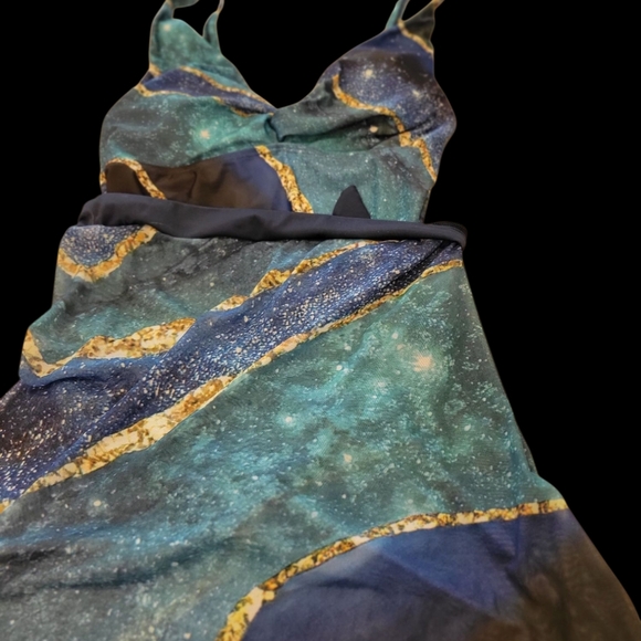 One Piece Bathing Suit With Wrap Around Cover Up Medium - Picture 4 of 8